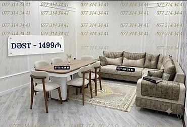kilim mebel stol stul: Qonaq otağı dəsti – 1499₼ Tərkibi: - Künc divan (L formalı), yumşaq — 1