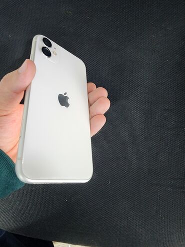 чехлы для ноутбуков apple: IPhone 11, Колдонулган, 128 ГБ, Ак, Коргоочу айнек, Каптама
