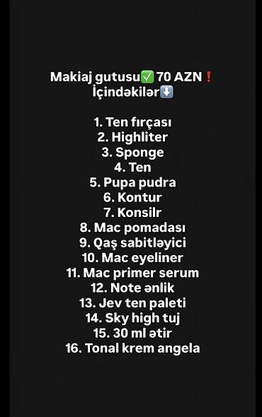 qaş üçün gel: Kosmetik dəst, 2 məhsul, Yeni, Ödənişli çatdırılma — 2