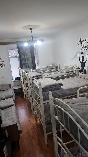 1 otaql: Hostel 1 neferin qalmasi 10 azn.ayliq qalanlara endirim olacaq.elave — 5
