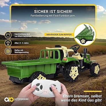 oversize dzemperi: Traktor na akumulator sa prikolicom BSD6601-Z-20 – 6V, 2 motora, kožno — 5