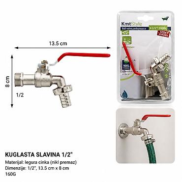 KMT Cinka 12# 9369195 Kuglastа slavina 1/2" za vodu, pogodna za na lalafo.rs KMT Cinka 12# 9369195 Kuglastа slavina 1/2" za vodu, pogodna za