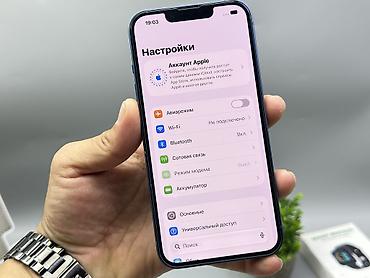 aiphone x: IPhone 13, Б/у, 256 ГБ, Синий, Защитное стекло, Чехол, 100 % — 10