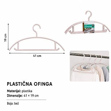 KMT plastične vešalice 2406900 Praktične plastične vešalice za uredno