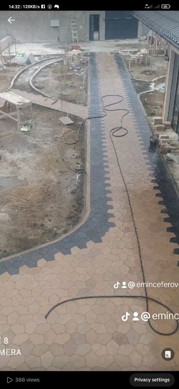 Tamet: Tamet döşəmə xidməti – dekorativ beton/daş təməli ilə həyət və giriş — 43