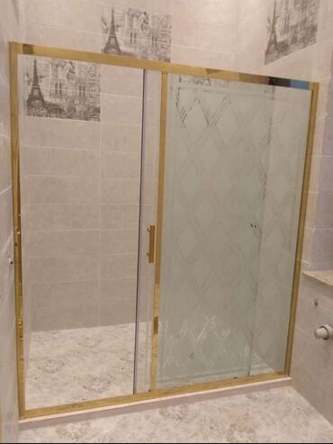 Duş kabinaları, arakəsmələr: Yeni Üstü açıq kabina, Künc üçün, Pulsuz çatdırılma — 3