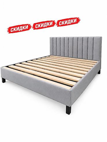 Двуспальные кровати: Двуспальная кровать, Новый, С мягким изголовьем, В рассрочку, длина - 200 см — 1