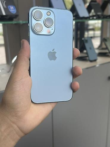 IPhone 13 Pro, Б/у, 512 ГБ, Голубой, Зарядное устройство, Защитное стекло, Чехол, В рассрочку, 88 %