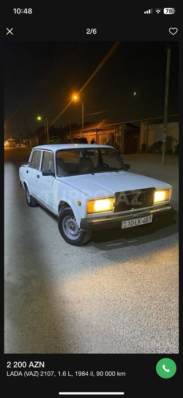 belarus 1025 qiymeti: VAZ (LADA) 2107: 1.6 l | 1984 il | 70000 km Sedan