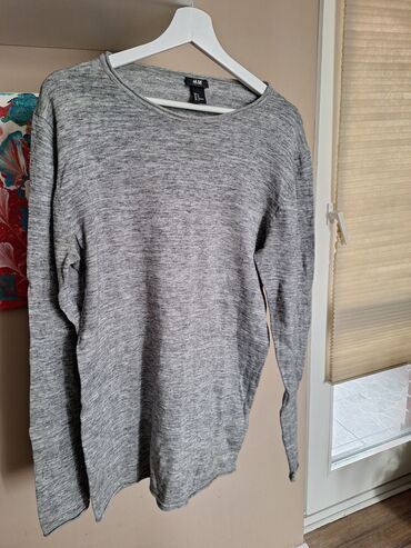 dzemperi sirogojno: Sweater, M (EU 50), H&M, color - Grey, Cotton