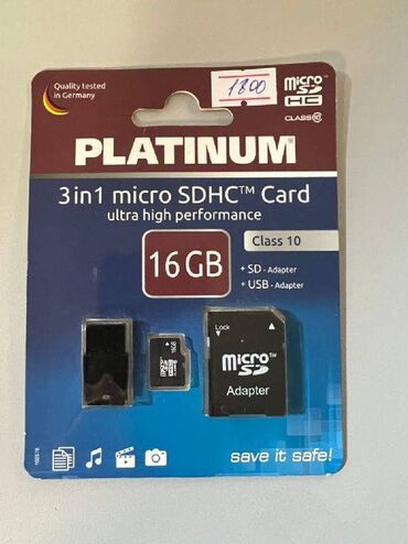 mercedes benz e class 210: Карта памяти Platinum 16 Gb Micro Sdhc Class 10 + SD adapter + USB
