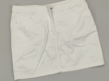 biała spódnice falbany: Spódnica, XL, stan - Bardzo dobry