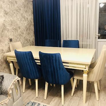 stul ortukleri: Qonaq otağı üçün, Yeni, Açılan, Dördbucaq masa, 6 stul — 1