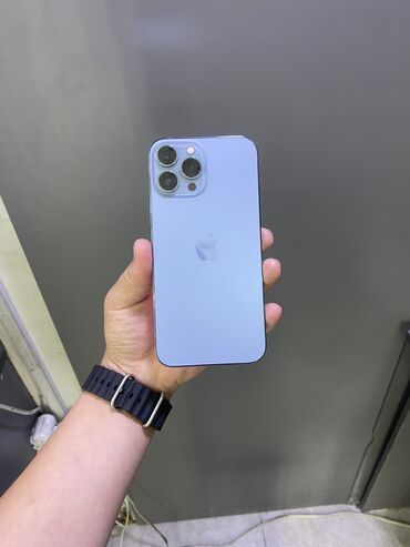 не оригинальный айфон 13 про макс: IPhone 13 Pro Max, Колдонулган, 512 ГБ, Көк, 87 %