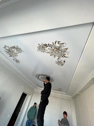 Натяжной потолок: Натяжной потолок Глянцевое, Матовое, 3D потолки Бесплатный замер, Гарантия, Монтаж — 9