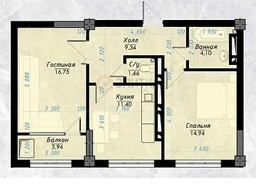 Продажа квартир: 2 комнаты, 61 м², Элитка, 8 этаж, Дизайнерский ремонт — 13