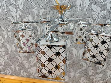 İşıqlandırma: Çılçıraq, 5 lampa, Metal — 2