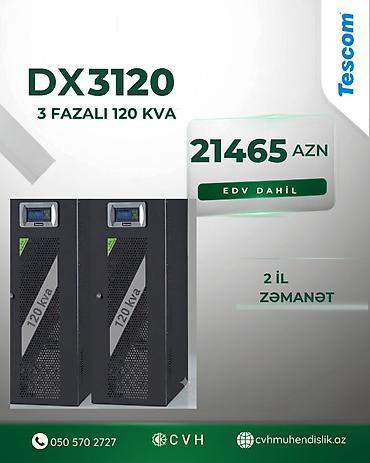 ups enerji: Tescom DX3120 – 120 kVA 3-Fazalı On-Line UPS (Fasiləsiz Qida Mənbəyi) — 1