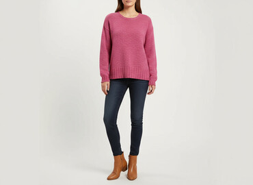 zara sweter fuksja: Sweter damski, rozmiar M