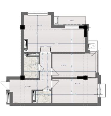 студия авангард: 3 комнаты, 78 м², Элитка, 5 этаж, Без ремонта