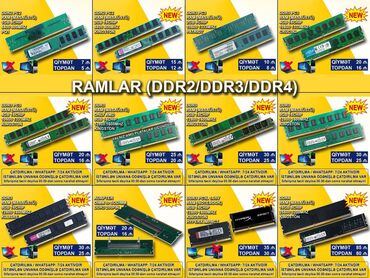 ddr4 8gb ram notebook: Operativ yaddaş (RAM) Kingston, 8 GB, 1600 Mhz, DDR3, PC üçün, Yeni