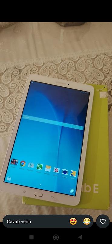 tablet sat: Samsung Galaxy Tab E planşet - Model: Samsung Galaxy Tab E - Rəng: Ağ — 1