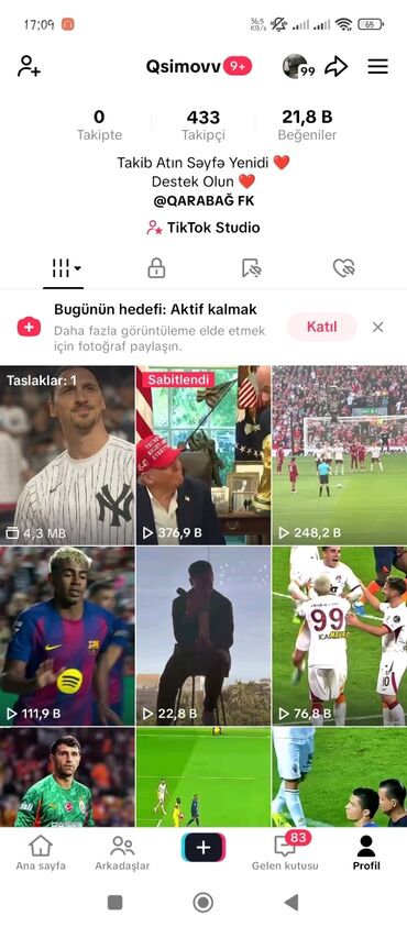 neman xrustal instagram: Məhsul: TikTok hesabı - Profil adı: Qsimovv - Platforma: TikTok