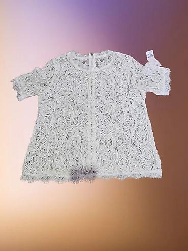 differente obuca: Čipkana bluza kratkih rukava – bela/ivory S M L - Materijal: fina — 1