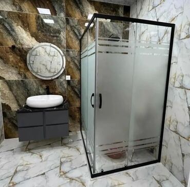 Duş kabinaları, arakəsmələr: Yeni Üstü açıq kabina, Künc üçün, Pulsuz çatdırılma — 5