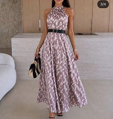 modaperi collection: Haljina maxi dužine sa halter izrezom i printom. - Elegantna duga — 3