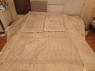 Örtüklər: Zərif naxışlı yataq örtüyü dəsti - Rəng: şampan/bej tonları - Tərkib — 3