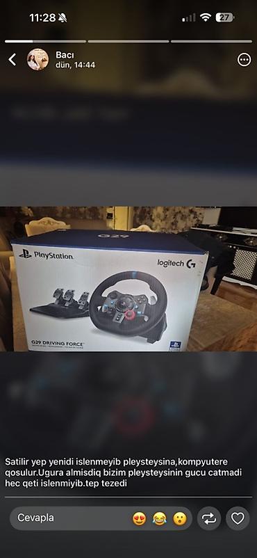 Logitech G29 Driving Force sükan və pedallar dəsti.yenidi real
