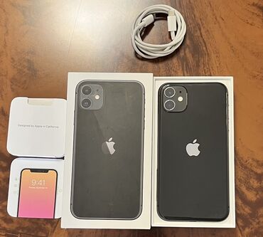 IPhone 11, 128 GB, Qara, Simsiz şarj, Face ID, Sənədlərlə