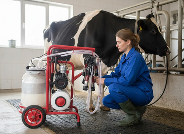 Товары и оборудование для с/х животных: Доильный аппарат масляный турецкая (бренд akcay) на одну и на две — 1