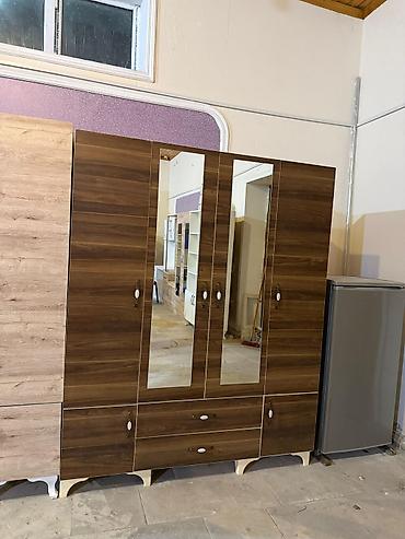 giris dolabi: Yeni, 5 qapı, Güzgülü, Qəhvəyi, Taxta, Açılan, Düz dolab — 7