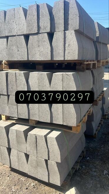 Тротуарные бордюры: Тротуарный бордюр, ЖБИ (Железобетонный), Овальный, 100 — 7