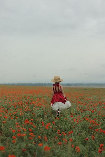 Платья: Детское платье, цвет - Красный, Новый — 1