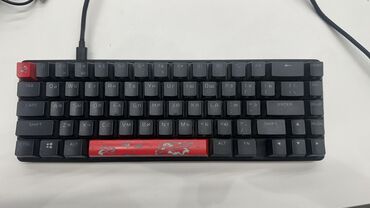 клавиатура компьютера: Клавиатура, HyperX, Проводное подключение, Размер: 65%