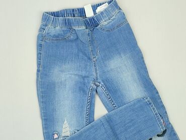 jeansy białe z wysokim stanem: Jeans, H&M, 7 years, 122, condition - Good