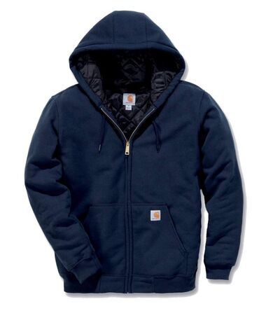 джинсовая теплая куртка: Мужская куртка, XL (EU 42), Carhartt, Б/у, цвет - Синий, Самовывоз