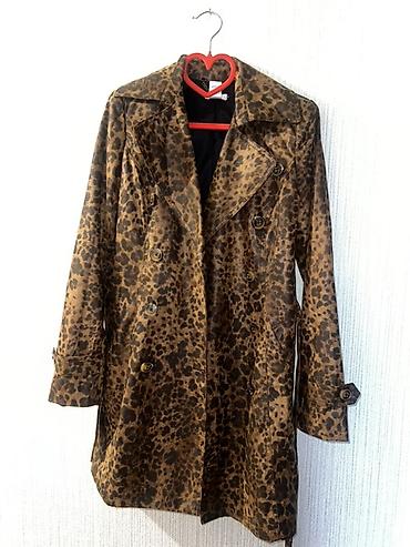 Plaşlar: Qadınlar üçün leopard naxışlı trençkot - Model: iki cərgəli düyməli — 4