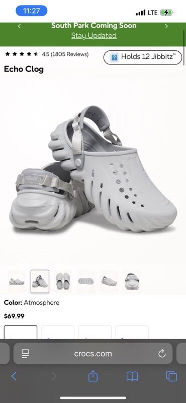 Kimya: Crocs Echo Clog – Atmosphere rəngi Kargodan bu gün götürdüm