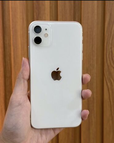 купить айфон 12 мини в бишкеке: IPhone 11, Колдонулган, 64 ГБ, White Titanium, Заряддоочу түзүлүш, Коргоочу айнек, Каптама, 91 %