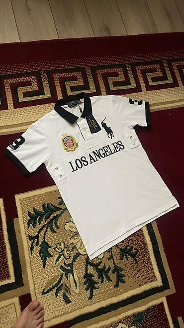 приталенная: Мужская футболка, S, Polo Ralph Lauren, Новый, цвет - Белый, Платная доставка, Самовывоз — 1