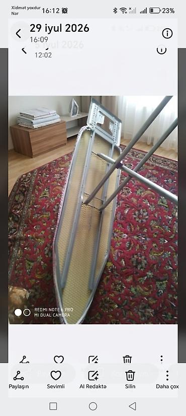 raf ütü qiyməti: Utu masasi 70 azne alinib satilir 30 azn hundurluk olcu ile etmek olur — 2