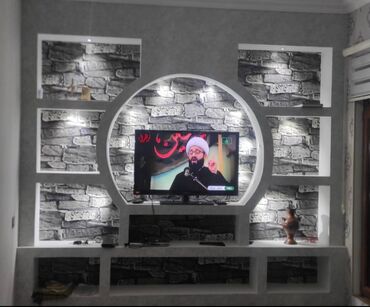 Malyar işləri: Hər növ Alcipan işləri görülür. Düz sadə tavan. Ara kəsmə divar — 9