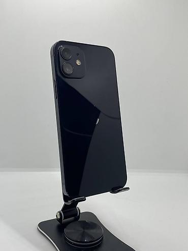 IPhone 12, Б/у, 128 ГБ, Черный, Защитное стекло, Чехол, 77 %