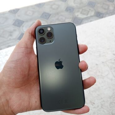 Məişət texnikası: IPhone 11 Pro, 64 GB, Matte Midnight Green, Simsiz şarj, Face ID, Sənədlərlə
