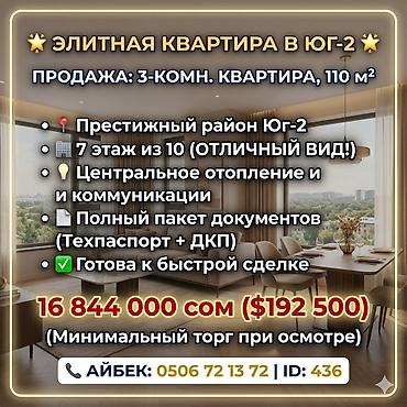 2023: 3 комнаты, 110 м², Вефа ТЦ Элитка, 7 этаж, Дизайнерский ремонт — 1
