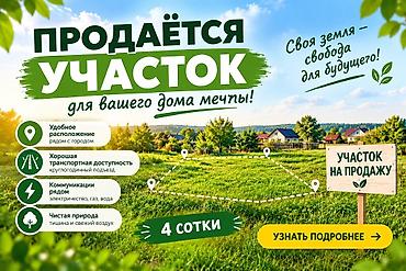 свобода: 4 соток, Для строительства — 7